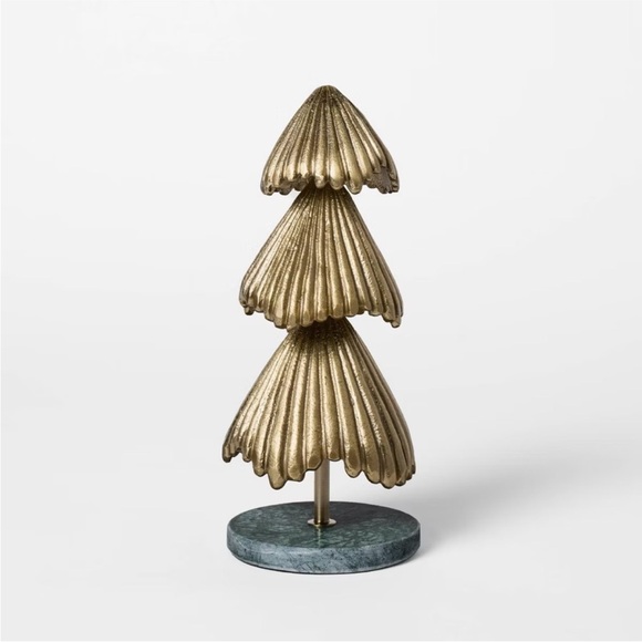 Metal Christmas Trees with Marble Base Gold Lg & Sm - Threshold Studio McGee - Picture 4 of 12